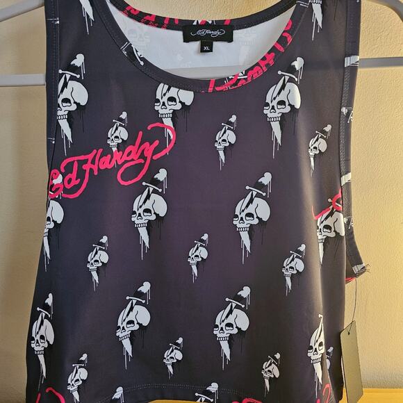 Ed Hardy Tops - NwT Ed Hardy Skull Sport Tank Sz XL Y2K Skater Grunge Punk Alternative Metal